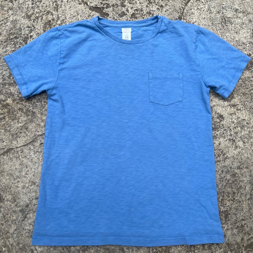 JCrew CrewCuts Blue One-Pocket T-shirt 14